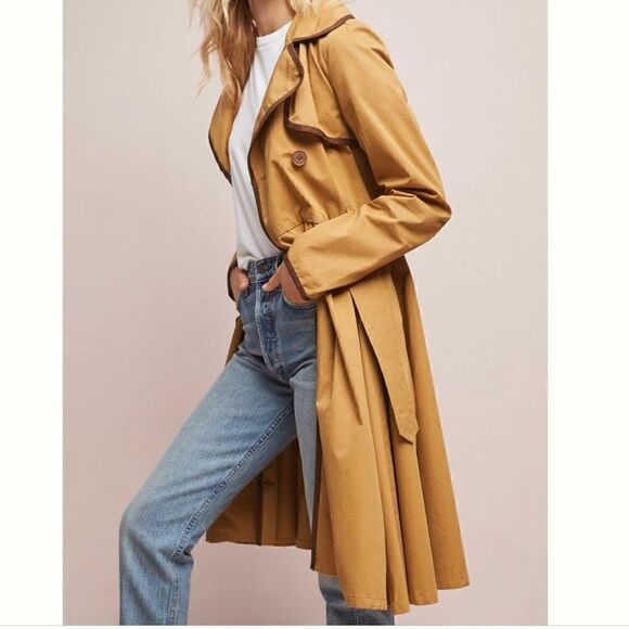 🎉HP🎉NWOT Anthropologie Marley trench coat sz10 - Picture 4 of 15